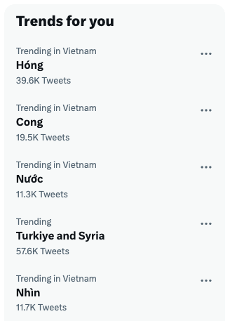 Twitterベトナムでトレンドになったハッシュタグの中で意味が分かりづらいものが多い